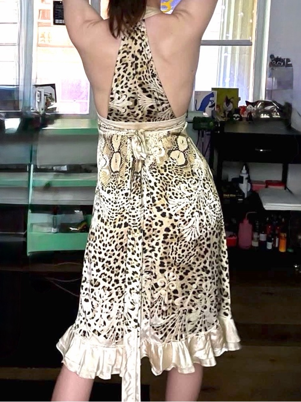 Roberto Cavalli Vintage Like New 100% Silk Leopard Print Wrap dress Sz.38 XS /S - Picture 13 of 13